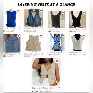 Layering and Stand Alone Vests at a Glance